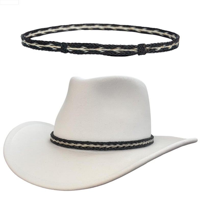 Gamboa Cowboy Hat Band, Horsehair Hat Band for Men and Women, One Size Fits All, Black - Image 2